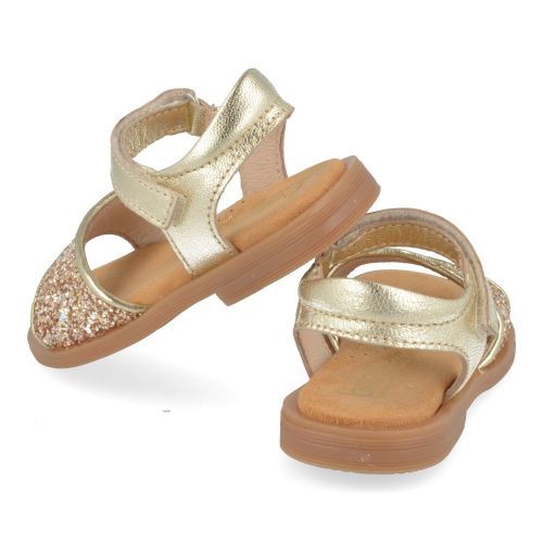 Beberlis sandalen GOUD Meisjes ( - gouden sandaal met glitter24456-C) - Junior Steps