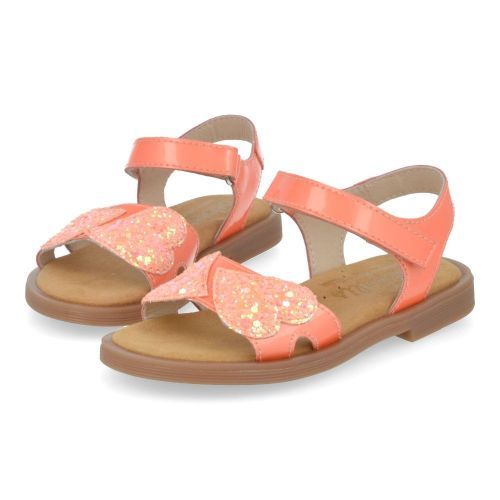 Beberlis sandalen coraal Meisjes (meisjessandaal coraal lakleder - 25130) - Junior Steps