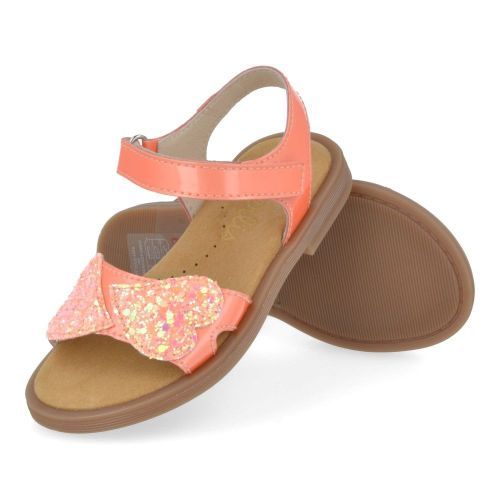 Beberlis sandalen coraal Meisjes (meisjessandaal coraal lakleder - 25130) - Junior Steps