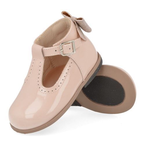 Beberlis ballerina nude Meisjes ( - nude open schoentje met strikje24407-A) - Junior Steps