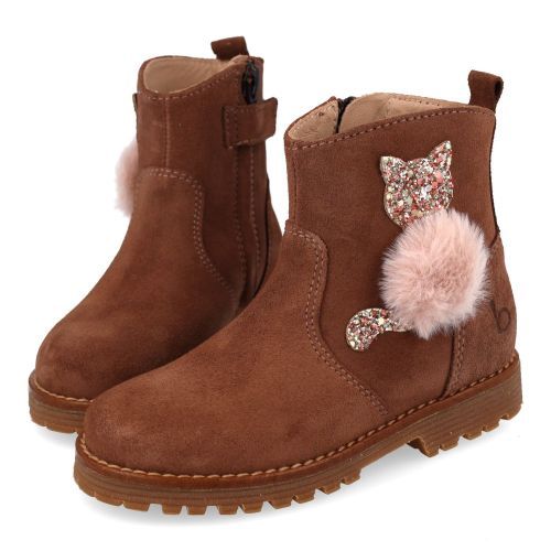 Beberlis laarzen kort roze Meisjes (Oud roze suéde kortlaarsje - 24746-B) - Junior Steps