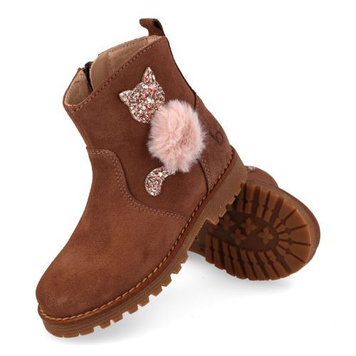 Beberlis laarzen kort roze Meisjes (Oud roze suéde kortlaarsje - 24746-B) - Junior Steps