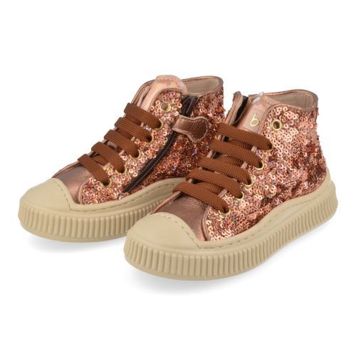 Beberlis sneakers brons Meisjes (Pailletten brons sneaker met bescherm to - 24783-E) - Junior Steps