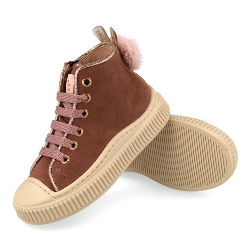 Beberlis sneakers roze Meisjes (roze paarse sneaker met bescherm top - 24790-C) - Junior Steps