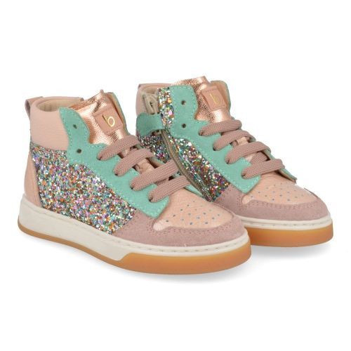 Beberlis sneakers roze Meisjes ( - roze sneaker met glitter24276-A) - Junior Steps