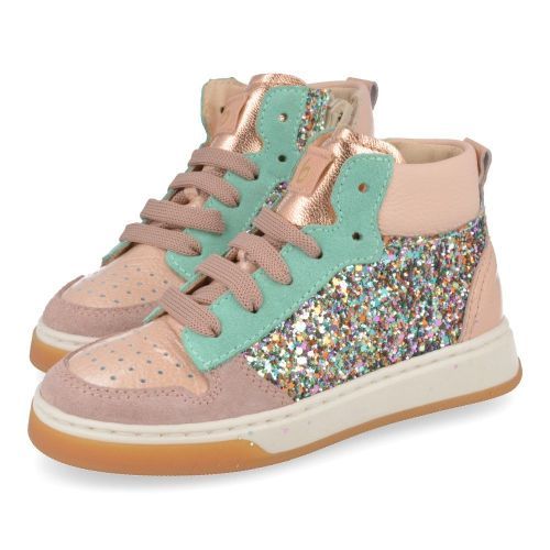 Beberlis sneakers roze Meisjes ( - roze sneaker met glitter24276-A) - Junior Steps