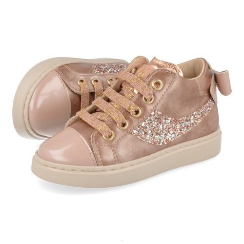 Beberlis sneakers roze Meisjes ( - roze sneaker met strikje24279-C) - Junior Steps