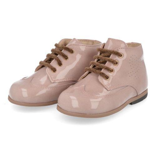 Beberlis sneakers roze Meisjes ( - roze veterschoentje met hartje24137-B) - Junior Steps