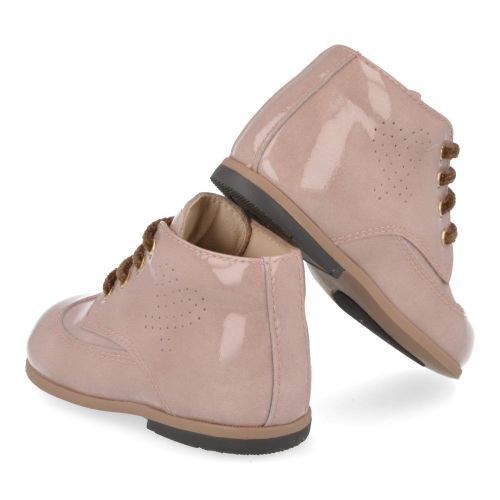 Beberlis sneakers roze Meisjes ( - roze veterschoentje met hartje24137-B) - Junior Steps