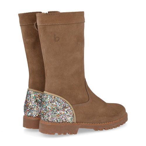 Beberlis laarzen taupe Meisjes (taupe kleurige laars met glitter accent - 24244-B) - Junior Steps
