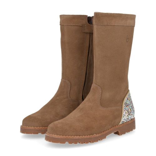 Beberlis laarzen taupe Meisjes (taupe kleurige laars met glitter accent - 24244-B) - Junior Steps