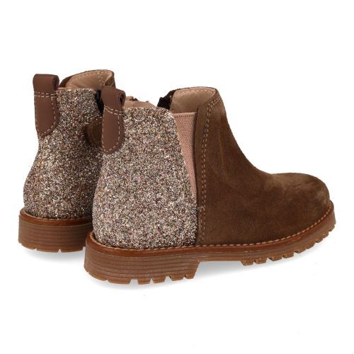 Beberlis laarzen kort taupe Meisjes (Taupe kortlaarsje met elastiek - 24731-B) - Junior Steps