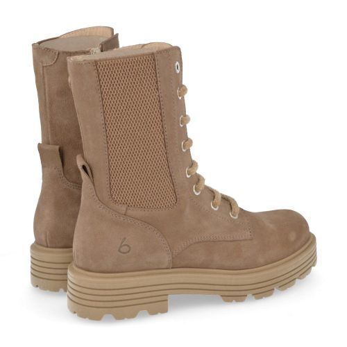 Beberlis veterboot taupe Meisjes ( - taupe lange veterbottine23489A) - Junior Steps