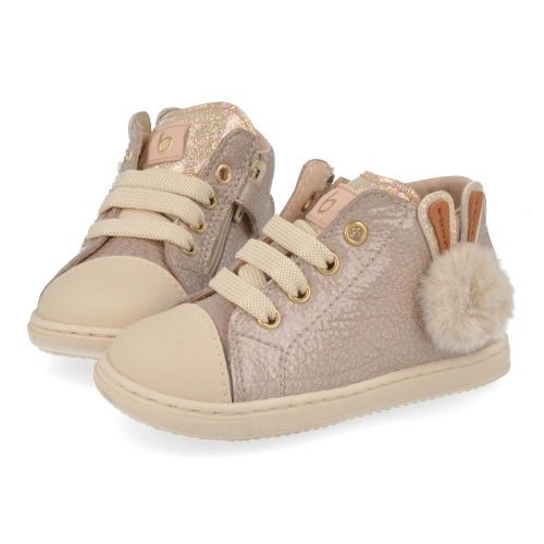 Beberlis sneakers taupe Meisjes (taupe sneakertje met rubberen stootneus - 24796 B) - Junior Steps