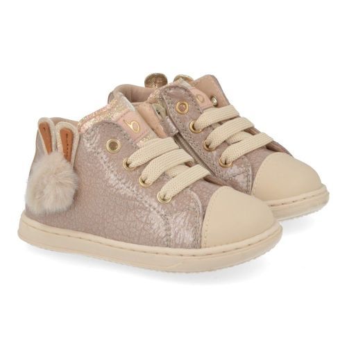 Beberlis sneakers taupe Meisjes (taupe sneakertje met rubberen stootneus - 24796 B) - Junior Steps