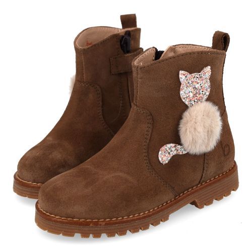 Beberlis laarzen kort beige Meisjes (Taupe suéde kortlaarsje - 24746-C) - Junior Steps