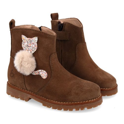 Beberlis laarzen kort beige Meisjes (Taupe suéde kortlaarsje - 24746-C) - Junior Steps
