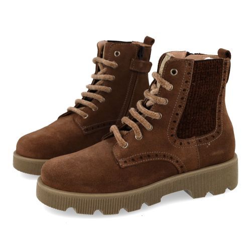 Beberlis Bottines à lacets taupe Filles (25670-C) - Junior Steps