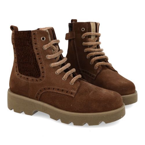 Beberlis Bottines à lacets taupe Filles (25670-C) - Junior Steps