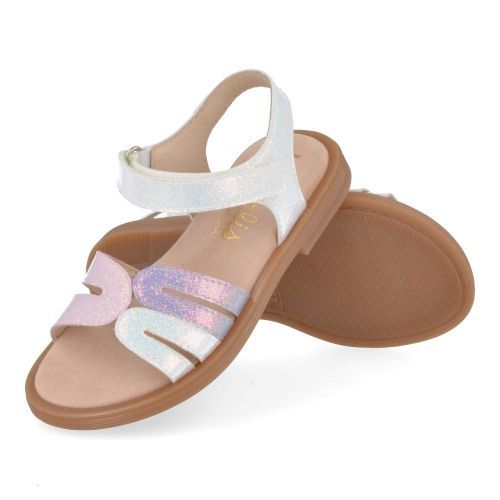 Beberlis sandalen wit Meisjes ( - witte glitter sandaal24454) - Junior Steps