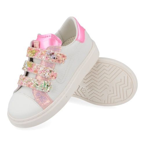 Beberlis sneakers wit Meisjes ( - witte sneaker met beschermde top24497-A) - Junior Steps