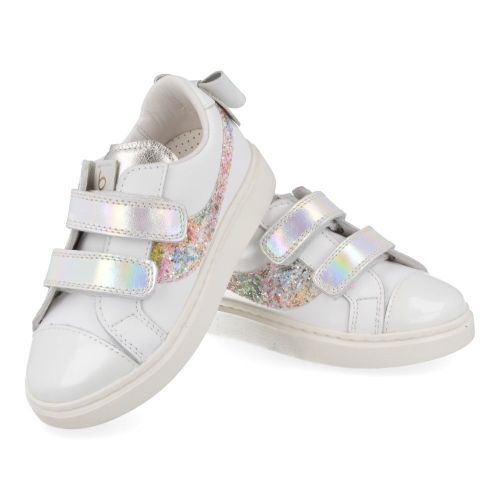 Beberlis sneakers wit Meisjes ( - witte sneaker met glitter23813-A) - Junior Steps