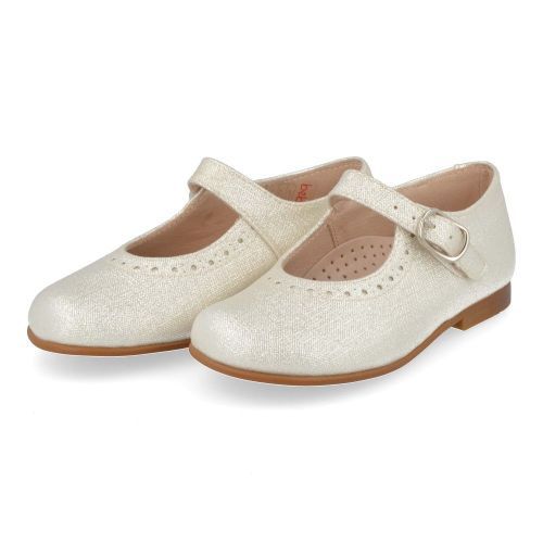 Beberlis ballerina zilver Meisjes (zilver ballerina - marion) - Junior Steps