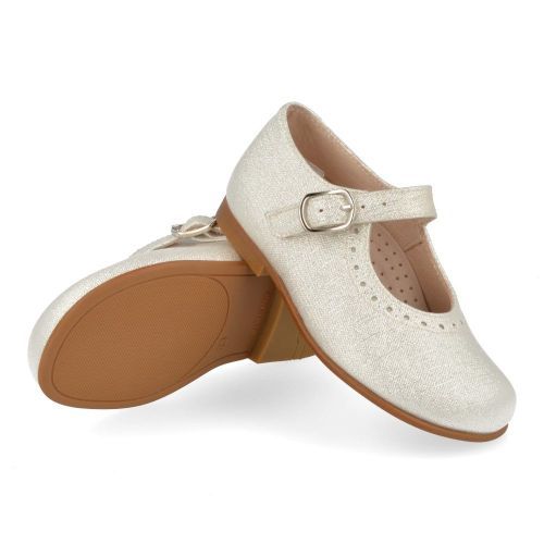 Beberlis ballerina zilver Meisjes (zilver ballerina - marion) - Junior Steps