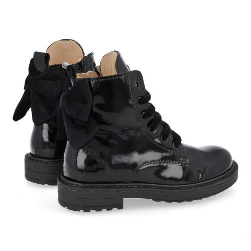 Beberlis veterboot Zwart Meisjes (zwarte veterbottine met strikje - 24752) - Junior Steps