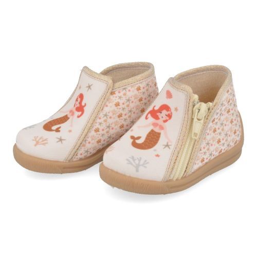 Bellamy Pantoffels beige Meisjes ( - beige pantoffel met een zeemeermin728001) - Junior Steps