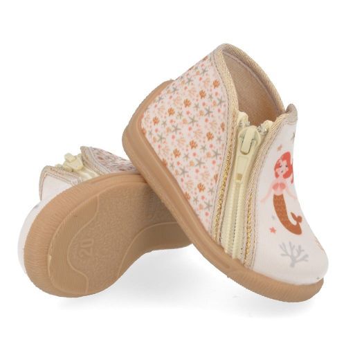 Bellamy Pantoffels beige Meisjes ( - beige pantoffel met een zeemeermin728001) - Junior Steps