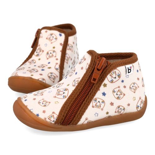 Bellamy Pantoffels beige  (beige pantoffel  tijger print - 34-768 paul 002) - Junior Steps