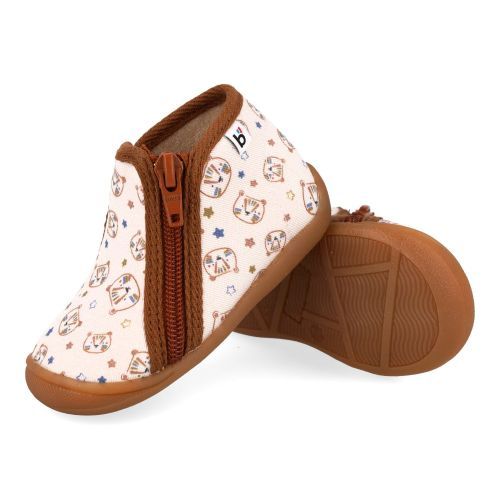 Bellamy Pantoffels beige  (beige pantoffel  tijger print - 34-768 paul 002) - Junior Steps