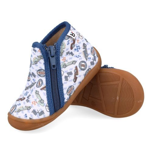 Bellamy Pantoffels blauw  (blauw pantoffel auto print - 34-765 paul 006) - Junior Steps