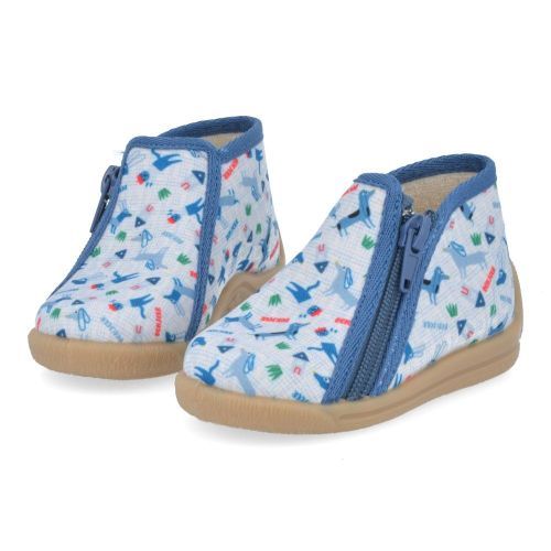 Bellamy Pantoffels blauw  (blauw pantoffel hondjesprint - 35775001) - Junior Steps