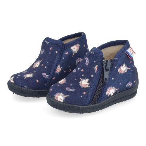 Bellamy Pantoffels blauw Meisjes ( - blauwe pantoffel met unicorns28730005 mimi) - Junior Steps