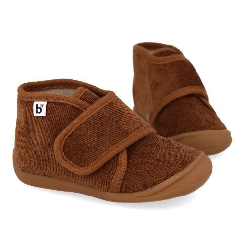 Bellamy Pantoffels cognac  (cognac klittenband pantoffel - 34-755 Pierre 004) - Junior Steps