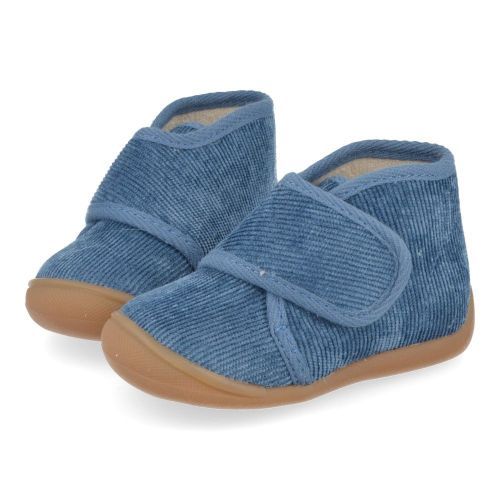 Bellamy Pantoffels jeans bl  (jeansblauwe klittenband pantoffel - 755003) - Junior Steps