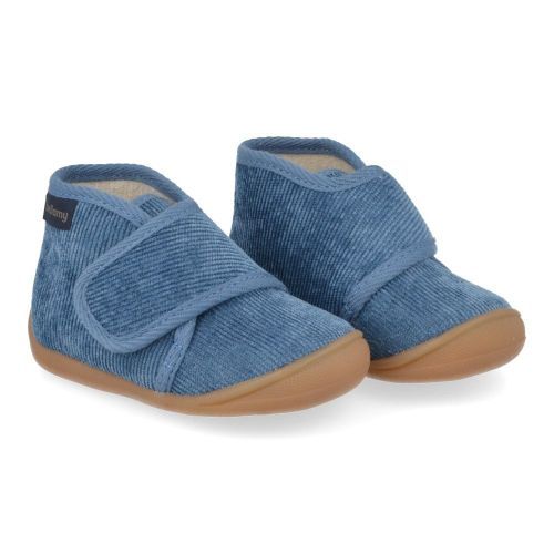 Bellamy Pantoffels jeans bl  (jeansblauwe klittenband pantoffel - 755003) - Junior Steps