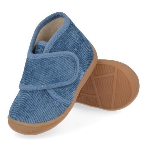 Bellamy Pantoffels jeans bl  (jeansblauwe klittenband pantoffel - 755003) - Junior Steps