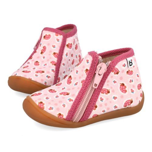 Bellamy Pantoffels roze Meisjes (Roze pantoffel met lieveheersbeestjes - 34-715 Pili 007) - Junior Steps