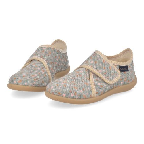 Bellamy Pantoffels taupe Meisjes (taupe bloementjes pantoffel  - 730007) - Junior Steps