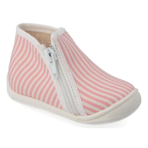 Bellamy Pantoffels roze Meisjes ( - wit en roze gestreepte pantoffel 725007) - Junior Steps