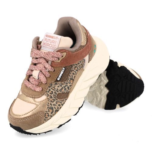 Bunnies sneakers beige Meisjes (Sneaker beige combi leopard - 226510-408 Valerie) - Junior Steps