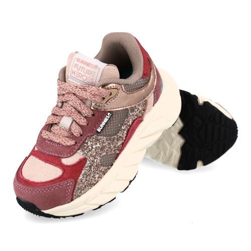 Bunnies sneakers bordeaux Meisjes (Sneaker bordeaux goud glitter - 226510-447 Reza) - Junior Steps