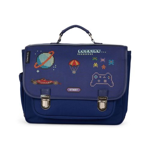 Caramel & Cie boekentas blauw