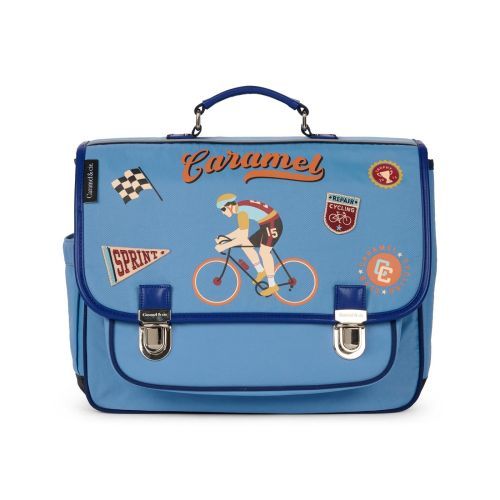 Caramel & Cie boekentas blauw