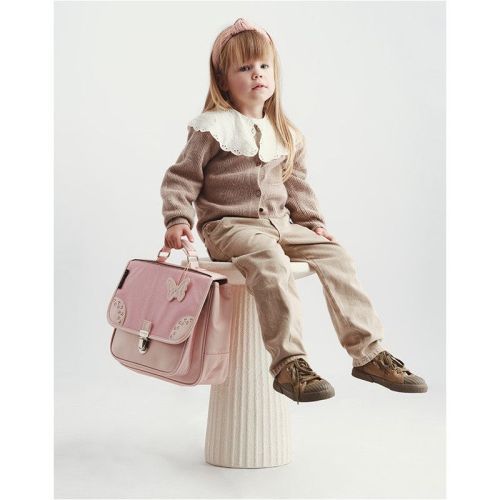 Caramel & Cie kleutertasje roze Meisjes (kleuterboekentasje pink oxford - SSA10_7101) - Junior Steps