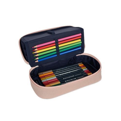 Caramel & Cie pennenzak roze Meisjes (pennenzak Pink Iridesent Butterfly - TRM10_0237) - Junior Steps