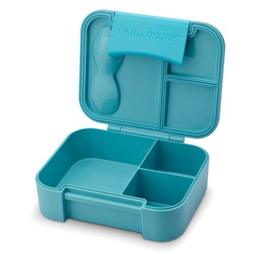 Carl oscar boterhamdoos lichtblauw  ( - boterhamdoos BentoBox kids blauw-dolfijn) - Junior Steps